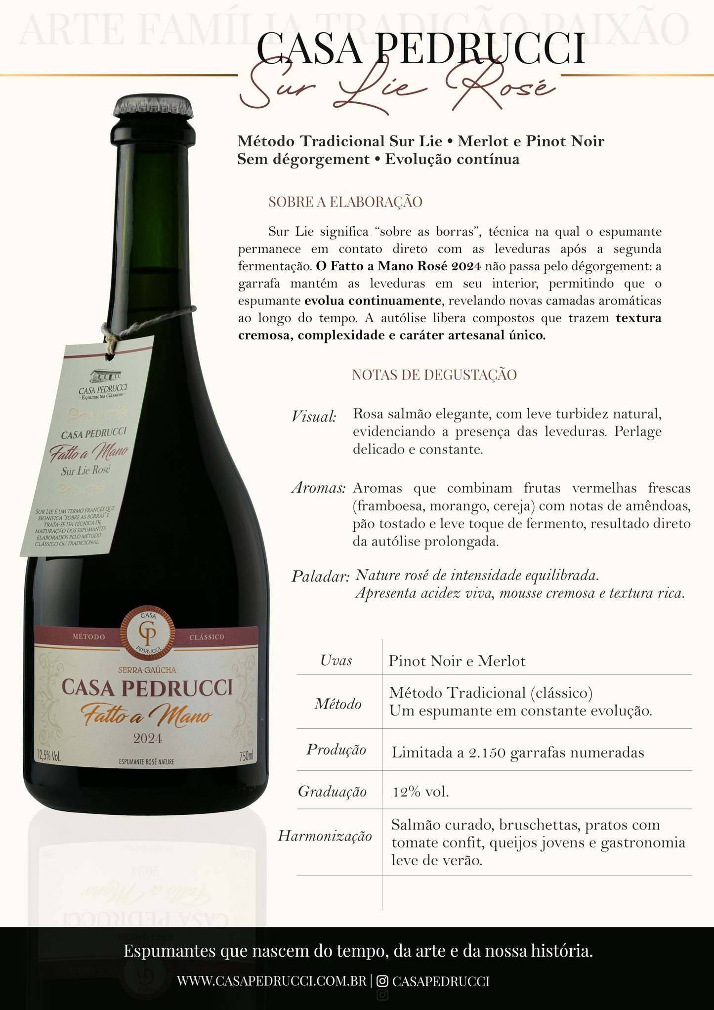 Casa Pedrucci Fatto a Mano Espumante Sur Lie Rosé