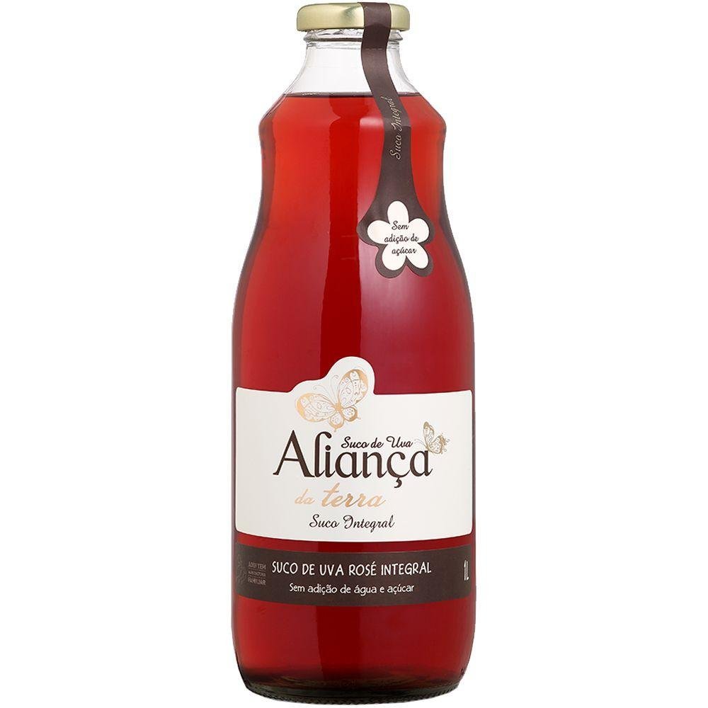 Aliança Da Terra Suco de Uva Integral Rosé 1L - Aliança - Espumantes do Sul
