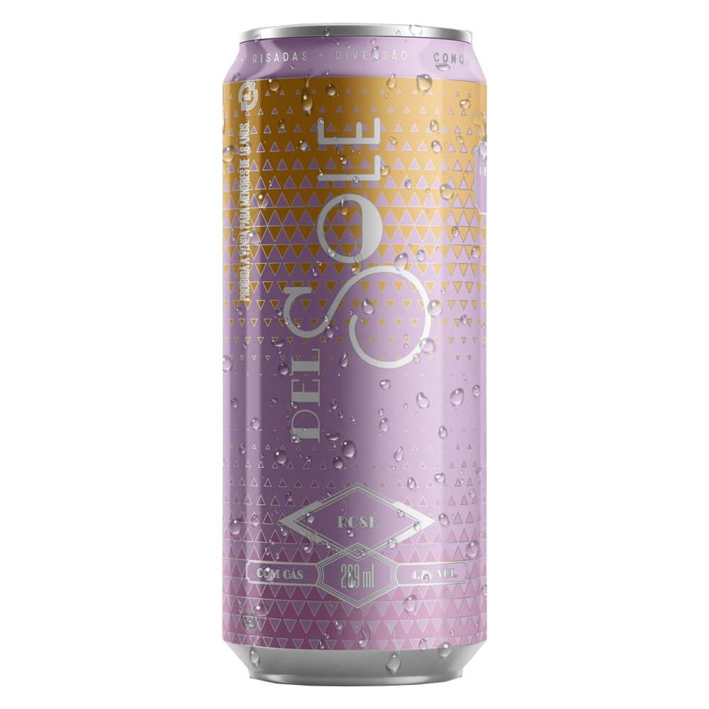 Aliança Del Sole Filtrado Doce Rosé Lata 269ml - Aliança - Espumantes do Sul