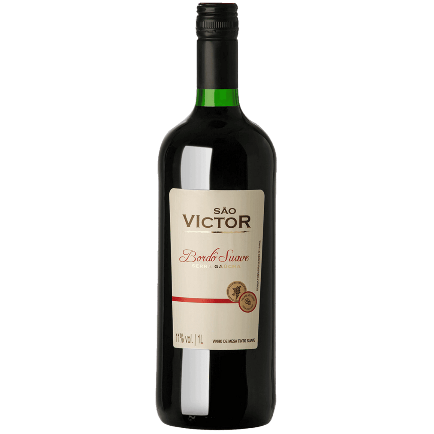 Aliança São Victor Bordô Suave 1L - Aliança - Espumantes do Sul