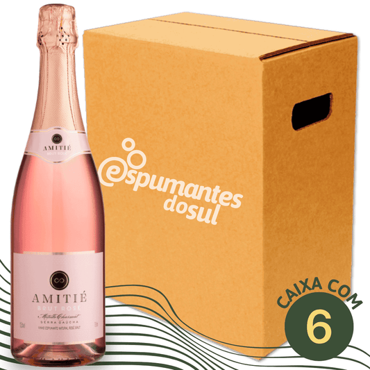 Amitié Espumante Brut Rosé - Caixa com 6 - Amitié - Espumantes do Sul