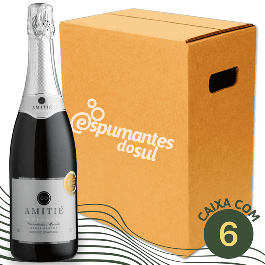 Amitié Espumante Moscatel - Caixa com 6 - Amitié - Espumantes do Sul