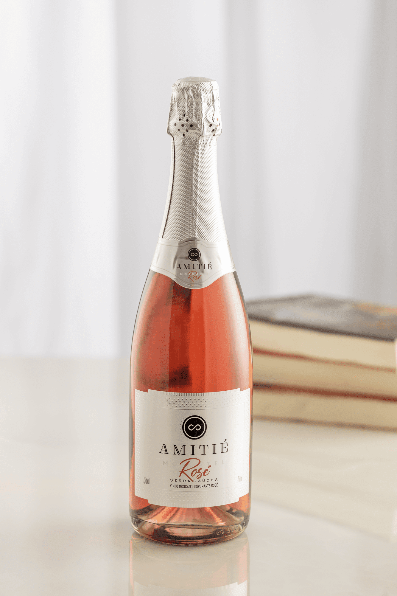 Amitié Espumante Moscatel Rosé - Caixa com 6 - Amitié - Espumantes do Sul