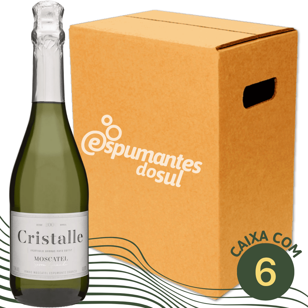 Arbugeri Cristalle Espumante Moscatel - Caixa com 6 - Arbugeri