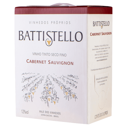 Battistello Cabernet Sauvignon Bag in Box 3L - Battistello - Espumantes do Sul
