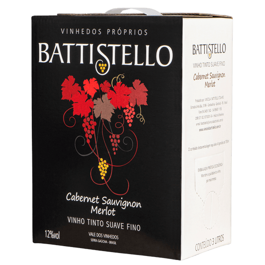 Battistello Cabernet Sauvignon e Merlot Suave Bag in Box 3L - Battistello - Espumantes do Sul