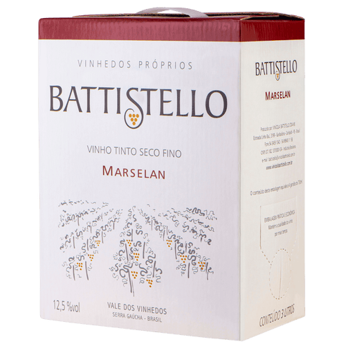 Battistello Marselan Bag in Box 3L - Battistello - Espumantes do Sul