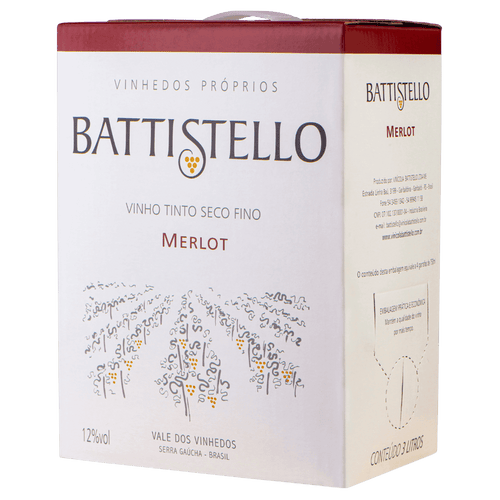 Battistello Merlot Bag in Box 3L - Battistello - Espumantes do Sul