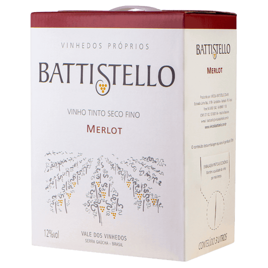 Battistello Merlot Bag in Box 3L - Battistello - Espumantes do Sul