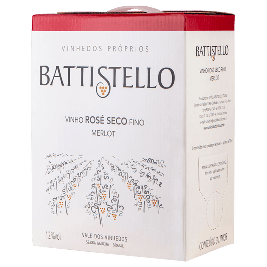 Battistello Merlot Rosé Seco Bag in Box 3L - Battistello - Espumantes do Sul