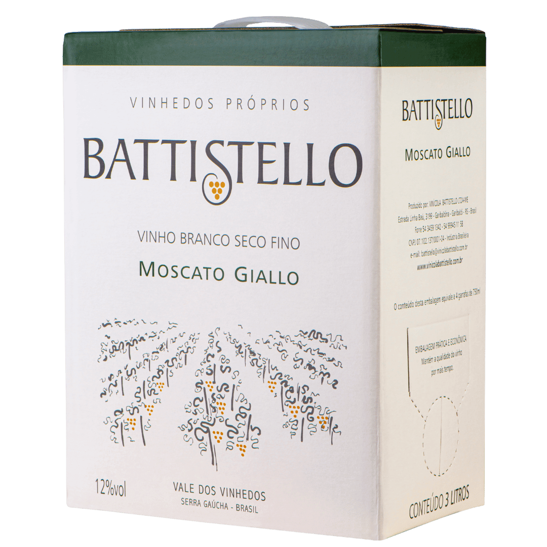 Battistello Moscato Giallo Bag in Box 3L - Battistello - Espumantes do Sul