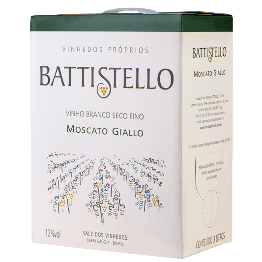 Battistello Moscato Giallo Bag in Box 3L - Battistello - Espumantes do Sul