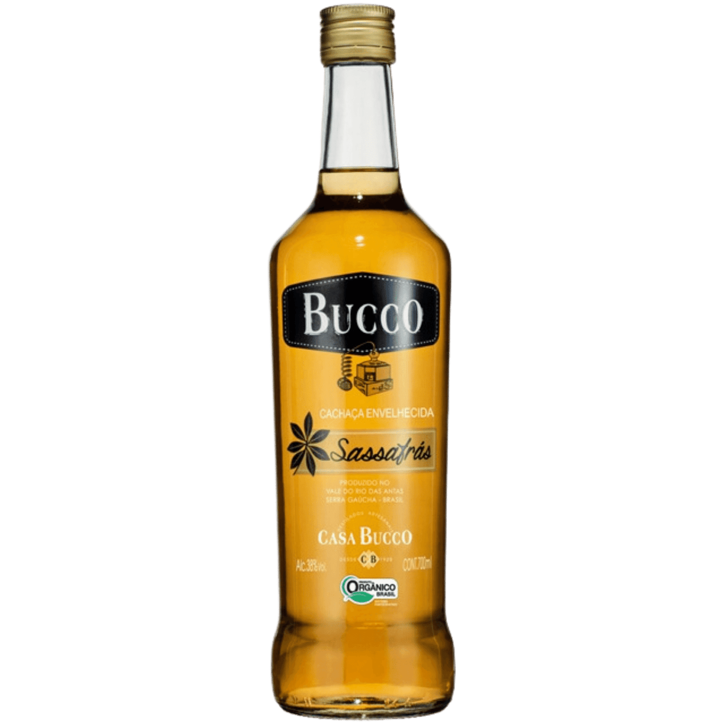 Casa Bucco Cachaça Sassafrás 700 ml - Casa Bucco - Espumantes do Sul