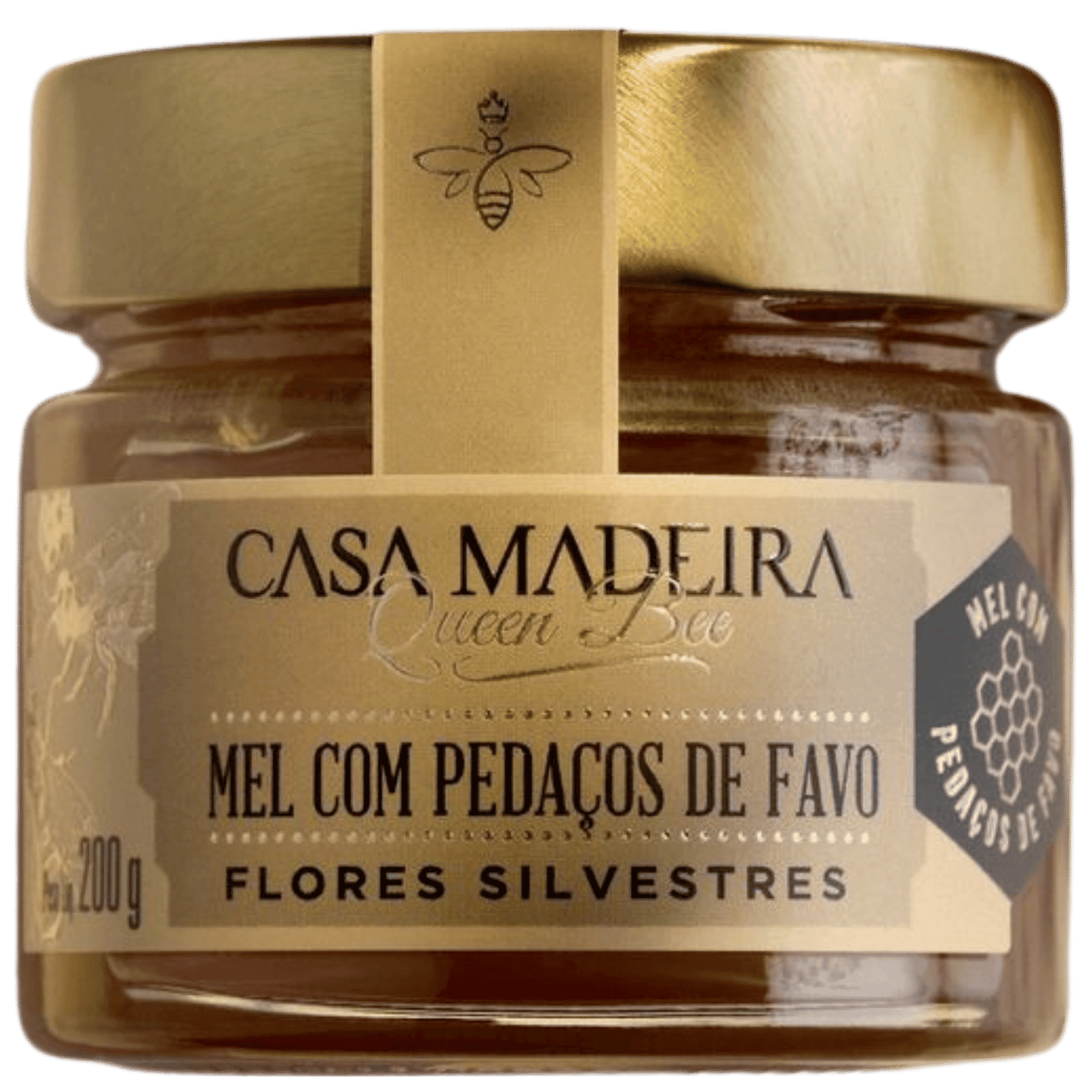 Casa Madeira Mel Flores Silvestres Com Pedaços de Favo 200g - Casa Madeira - Espumantes do Sul