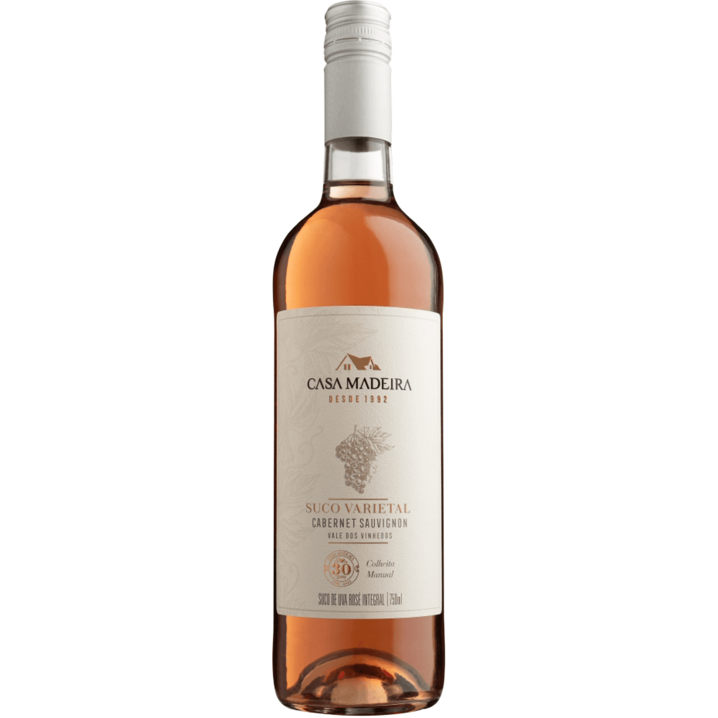 Casa Madeira Premium Suco de Uva Integral Cabernet Sauvignon Rosé 750ml - Casa Madeira - Espumantes do Sul