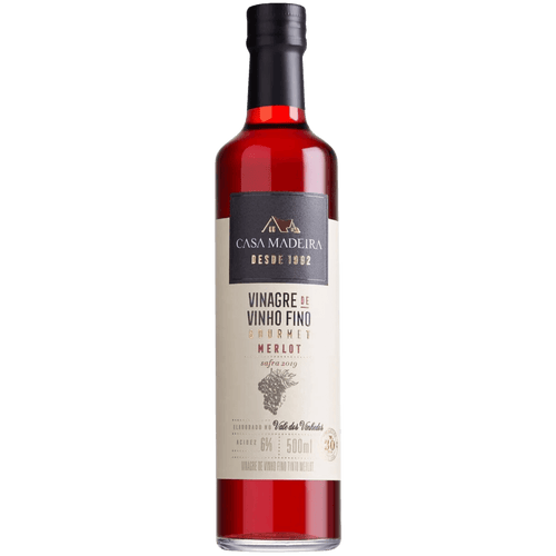 Casa Madeira Vinagre Gourmet de Vinho Tinto Merlot 500ml - Casa Madeira - Espumantes do Sul