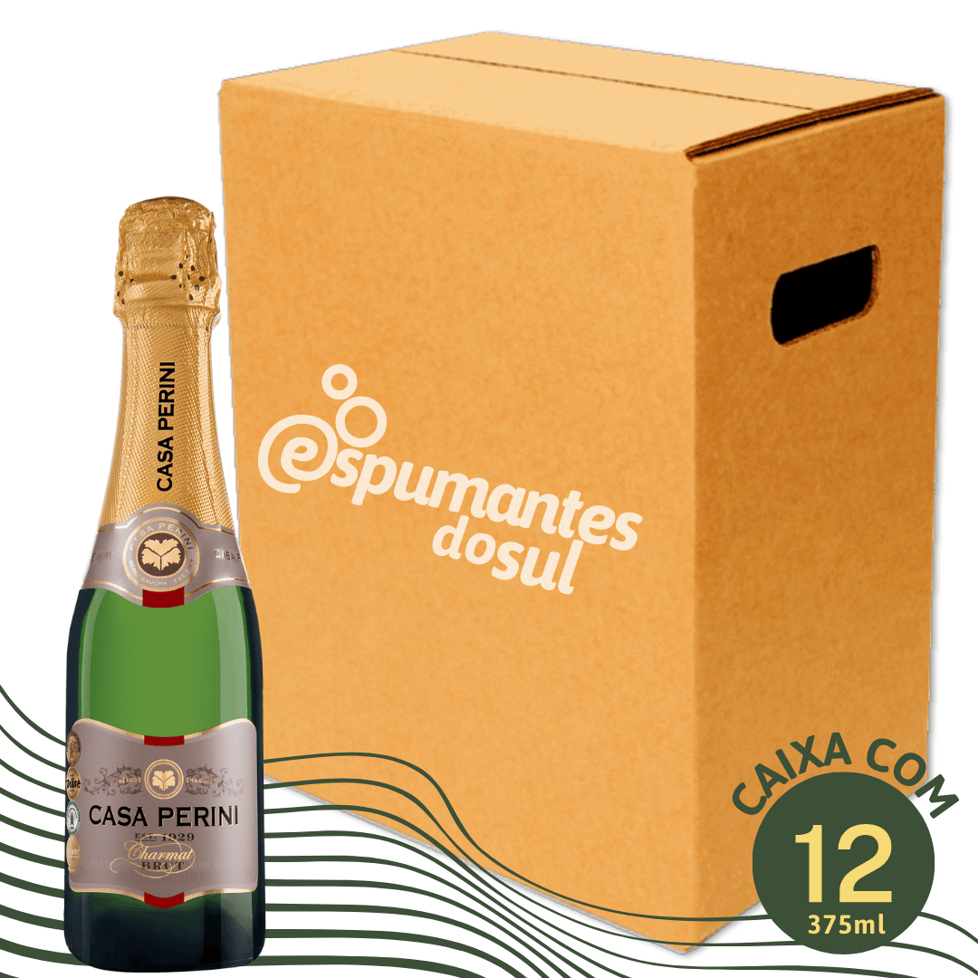 Casa Perini Espumante Brut 375ml - Caixa com 12 - Casa Perini - Espumantes do Sul