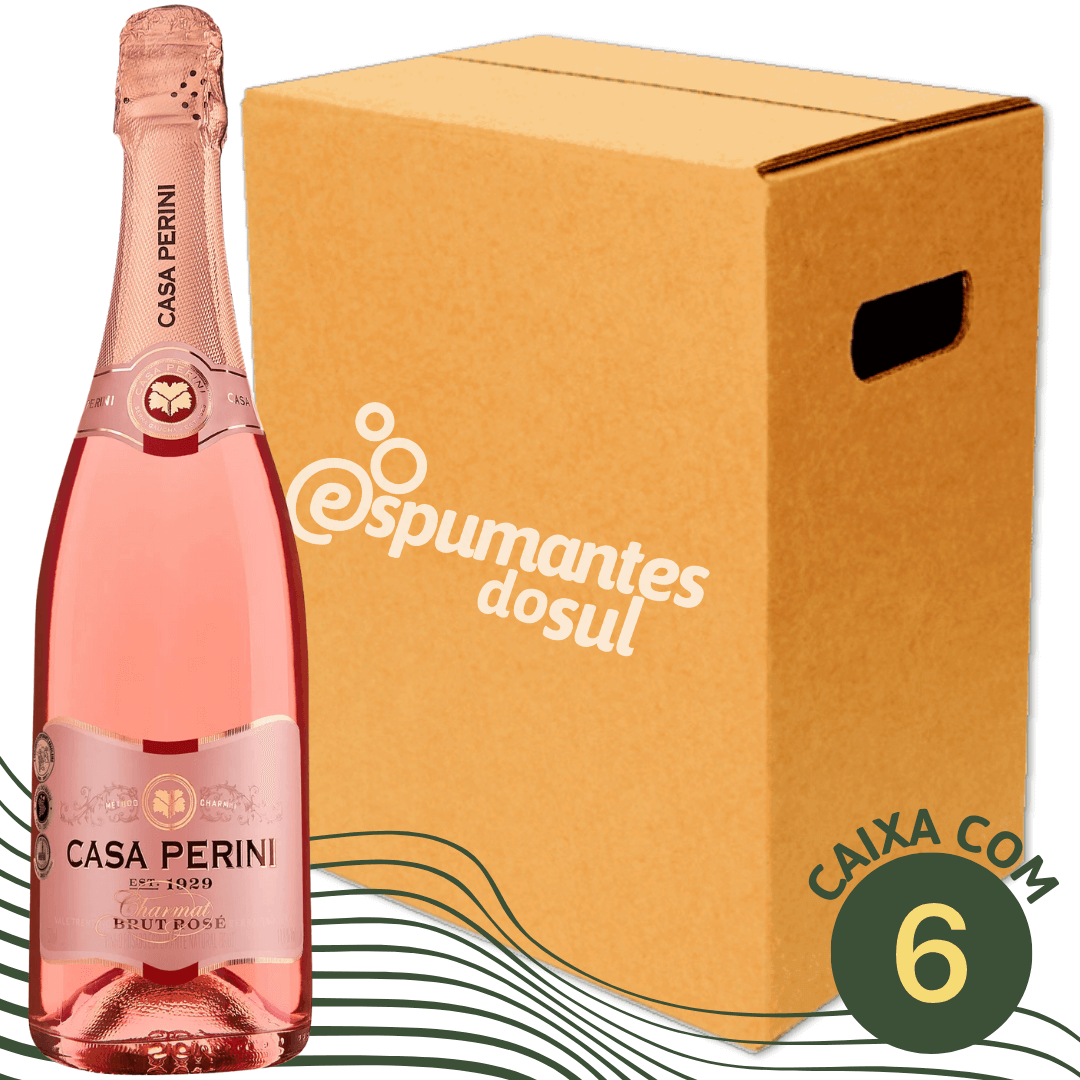 Casa Perini Espumante Brut Rosé - Caixa com 6 - Casa Perini - Espumantes do Sul