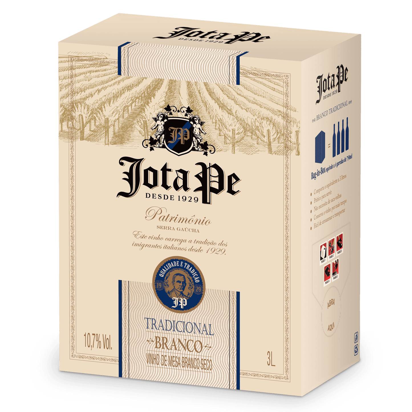 Casa Perini Jota Pe Tradicional Branco Seco Bag in Box 3L - Casa Perini - Espumantes do Sul