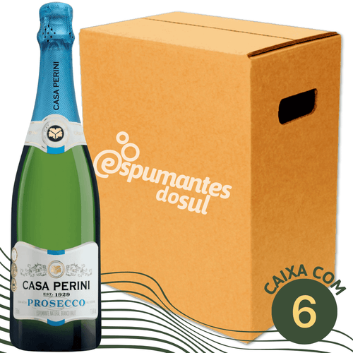 Casa Perini Prosecco Espumante Brut - Caixa com 6 - Casa Perini - Espumantes do Sul