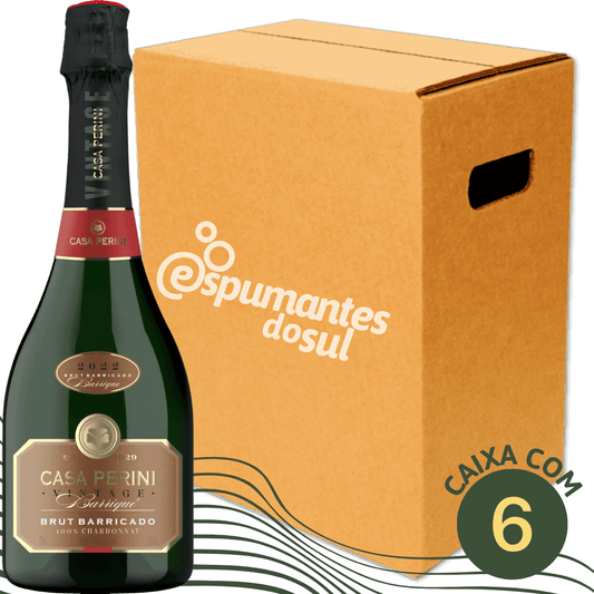 Casa Perini Vintage Barriqué Espumante Brut - Caixa com 6 - Casa Perini - Espumantes do Sul