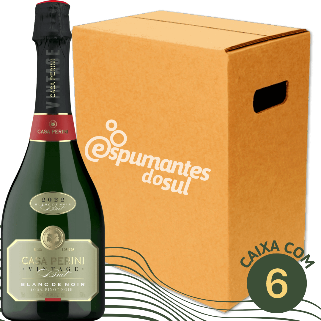 Casa Perini Vintage Blanc de Noir Espumante Brut - Caixa com 6 - Casa Perini - Espumantes do Sul