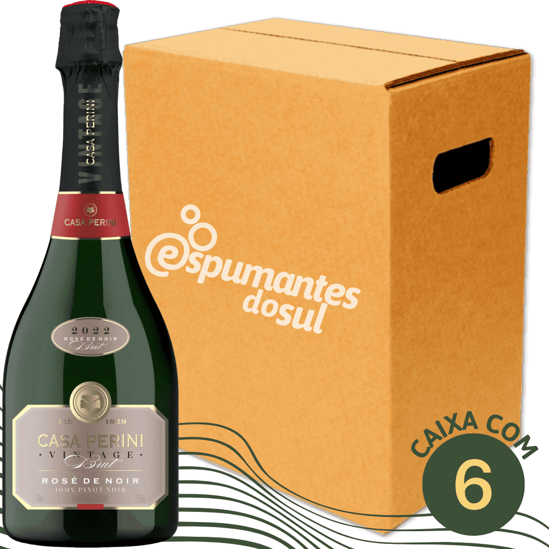 Casa Perini Vintage Rosé de Noir Espumante Brut - Caixa com 6 - Casa Perini - Espumantes do Sul