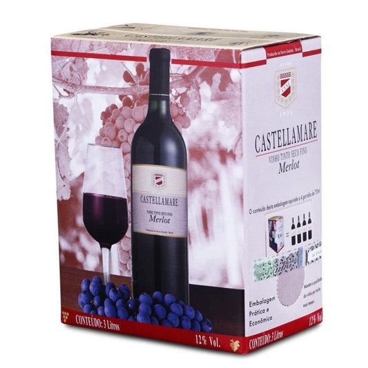 Castellamare Merlot Bag in Box 3L - Castellamare - Espumantes do Sul