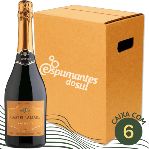 Castellamare Prosecco Espumante Brut - Caixa com 6 - Castellamare - Espumantes do Sul