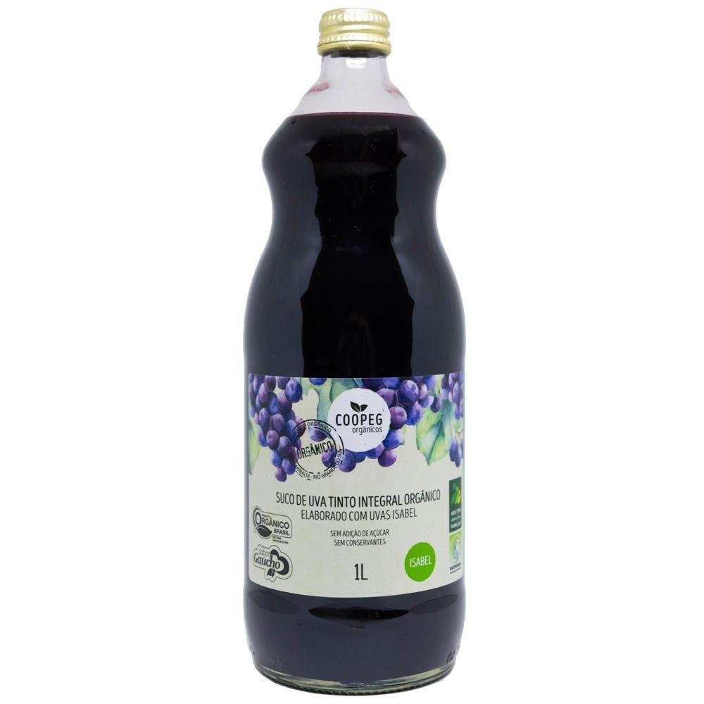 Coopeg Suco de Uva Orgânico Integral Isabel 1L - Coopeg - Espumantes do Sul