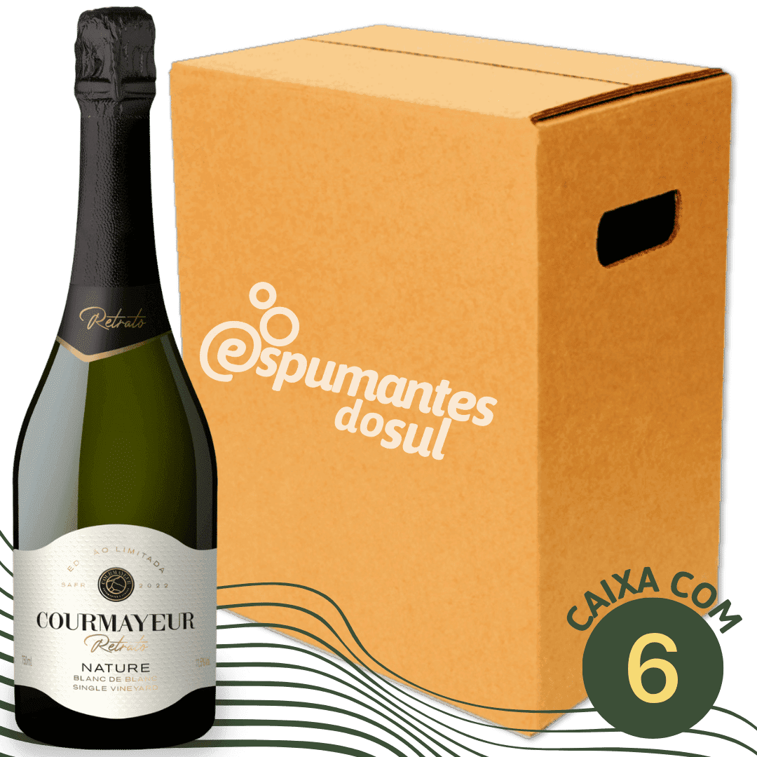 Courmayeur Retrato Espumante Nature - Caixa com 6 - Courmayeur - Espumantes do Sul
