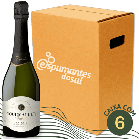 Courmayeur Retrato Espumante Nature - Caixa com 6 - Courmayeur - Espumantes do Sul