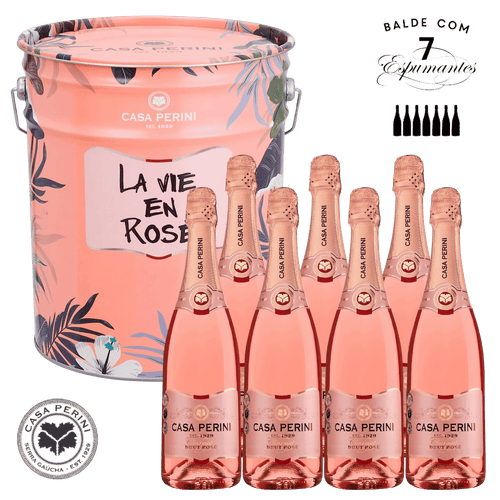Casa Perini Balde de Espumantes Brut Rosé - 7 x 750ml