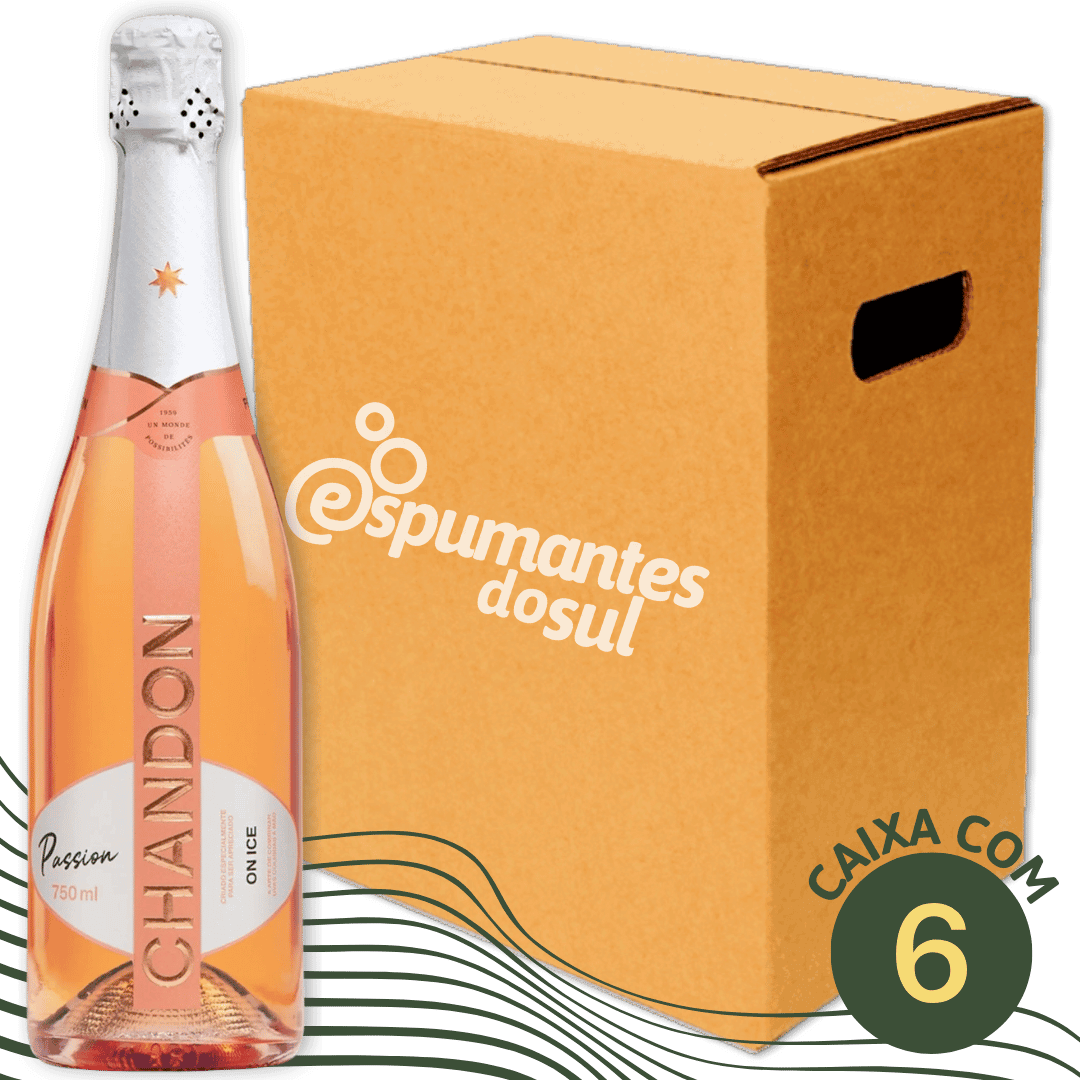 Espumante Demi Sec Rosé Passion On Ice Chandon - Caixa com 6 x 750ml - Chandon - Espumantes do Sul