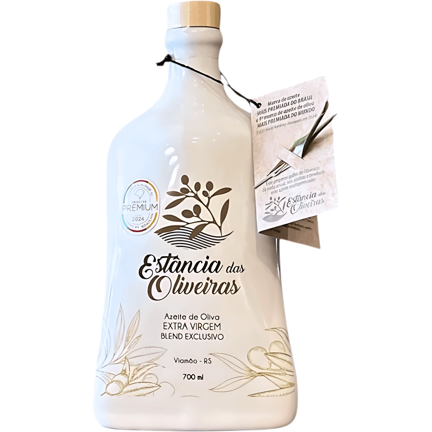 Estância das Oliveiras Azeite de Oliva Extra Virgem Blend Exclusivo Cerâmica 700ml - Estância das Oliveiras - Espumantes do Sul