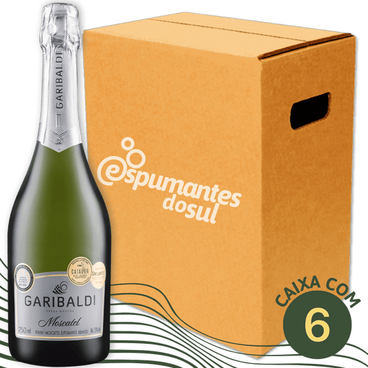 Garibaldi Espumante Moscatel - Caixa com 6 - Garibaldi - Espumantes do Sul