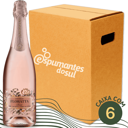 Garibaldi Floratta Espumante Moscatel Rosé - Caixa com 6 - Garibaldi - Espumantes do Sul