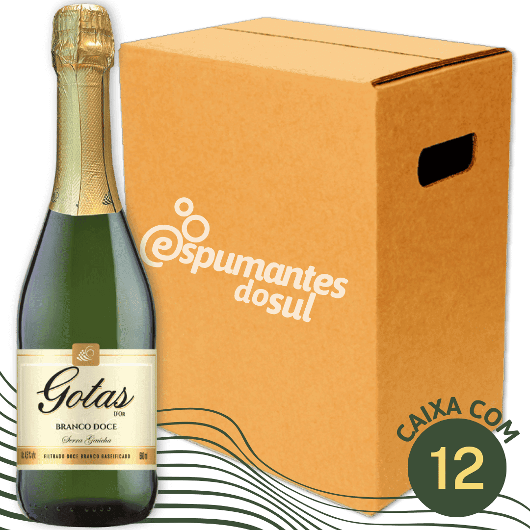 Garibaldi Gotas D'Or Filtrado Doce - Caixa com 12 - Garibaldi - Espumantes do Sul