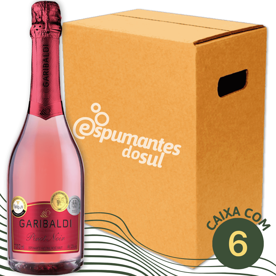 Garibaldi Pinot Noir Espumante Brut Rosé - Caixa com 6 - Garibaldi - Espumantes do Sul