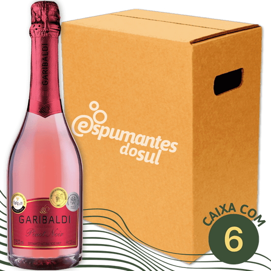 Garibaldi Pinot Noir Espumante Brut Rosé - Caixa com 6 - Garibaldi - Espumantes do Sul