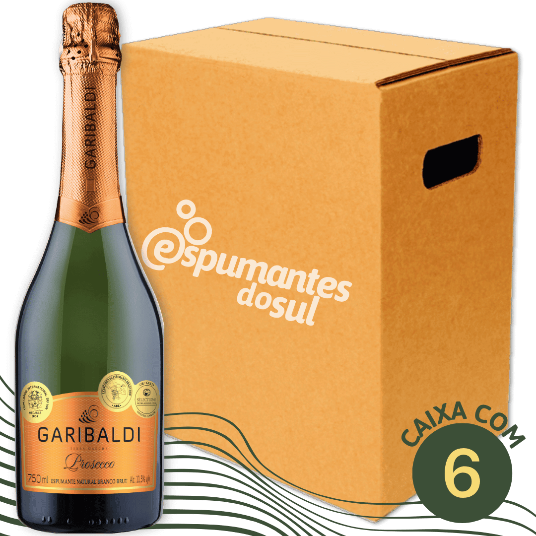 Garibaldi Prosecco Espumante Brut - Caixa com 6 - Garibaldi - Espumantes do Sul