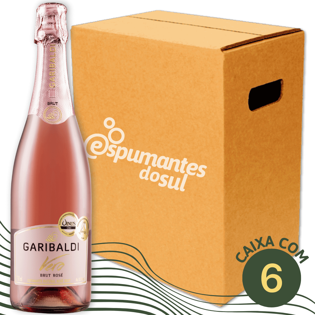 Garibaldi Vero Espumante Brut Rosé - Caixa com 6 - Garibaldi - Espumantes do Sul