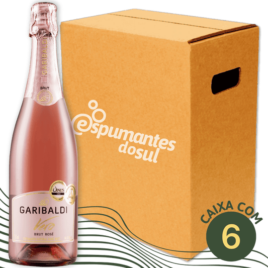 Garibaldi Vero Espumante Brut Rosé - Caixa com 6 - Garibaldi - Espumantes do Sul