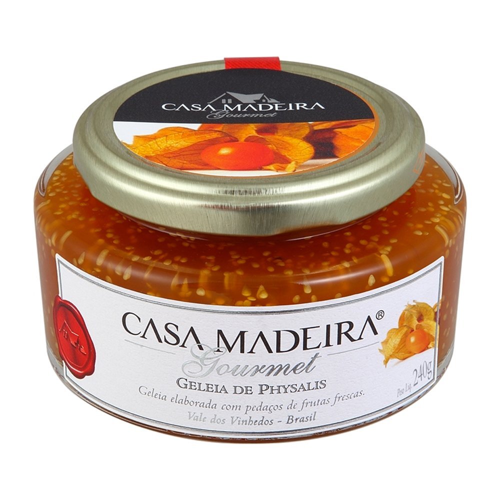 Geleia Gourmet de Physalis com Maçã Casa Madeira 240g - Casa Madeira - Espumantes do Sul