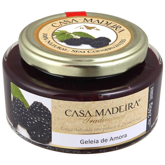 Geleia Tradicional de Amora com Pedaços Casa Madeira 240g - Casa Madeira - Espumantes do Sul