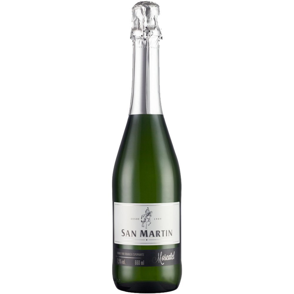 Kit Espumante Moscatel 660ml + 2 Taças San Martin - San Martin - Espumantes do Sul