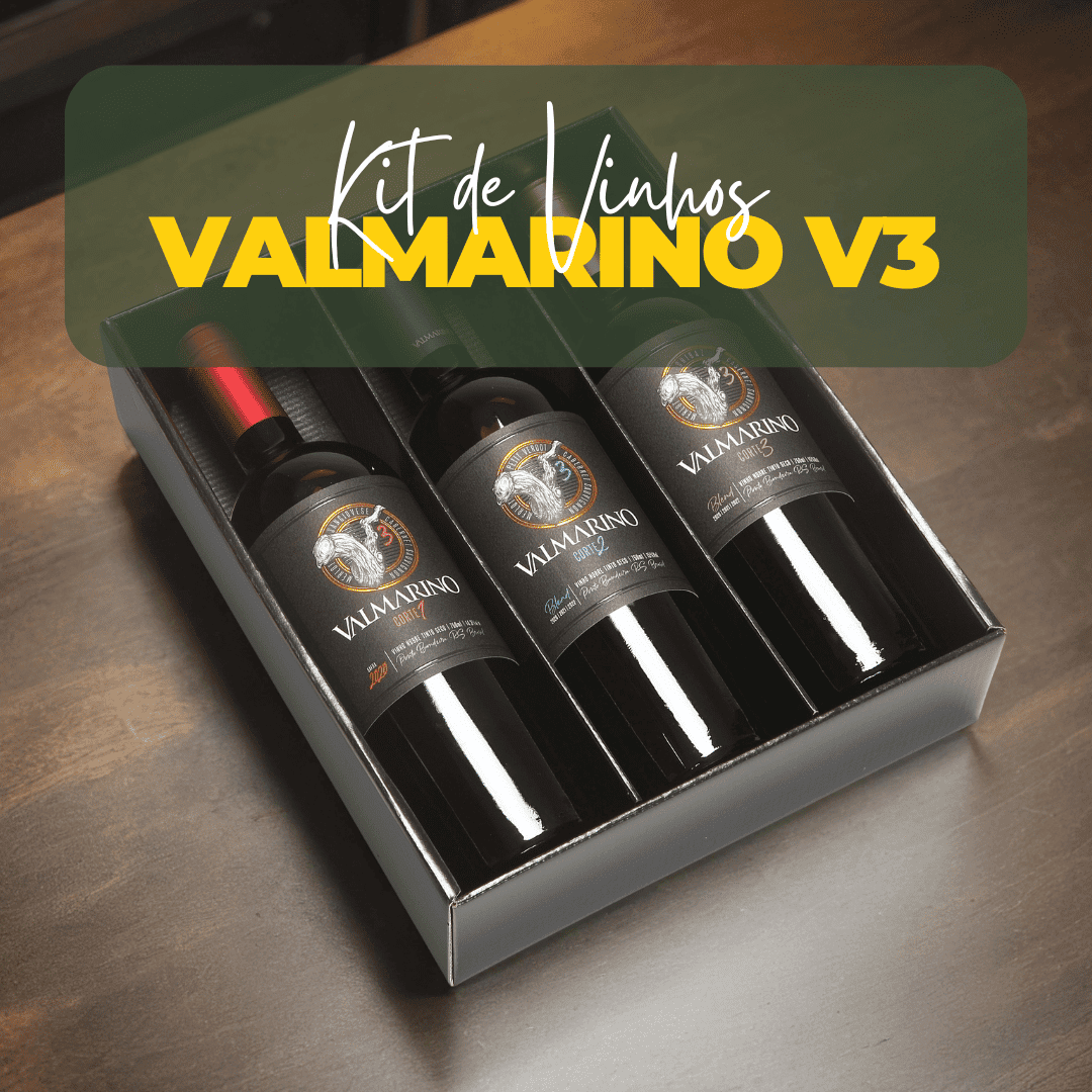 Kit Valmarino V3 Inspirações - Cortes 1, 2 e 3 - Valmarino - Espumantes do Sul
