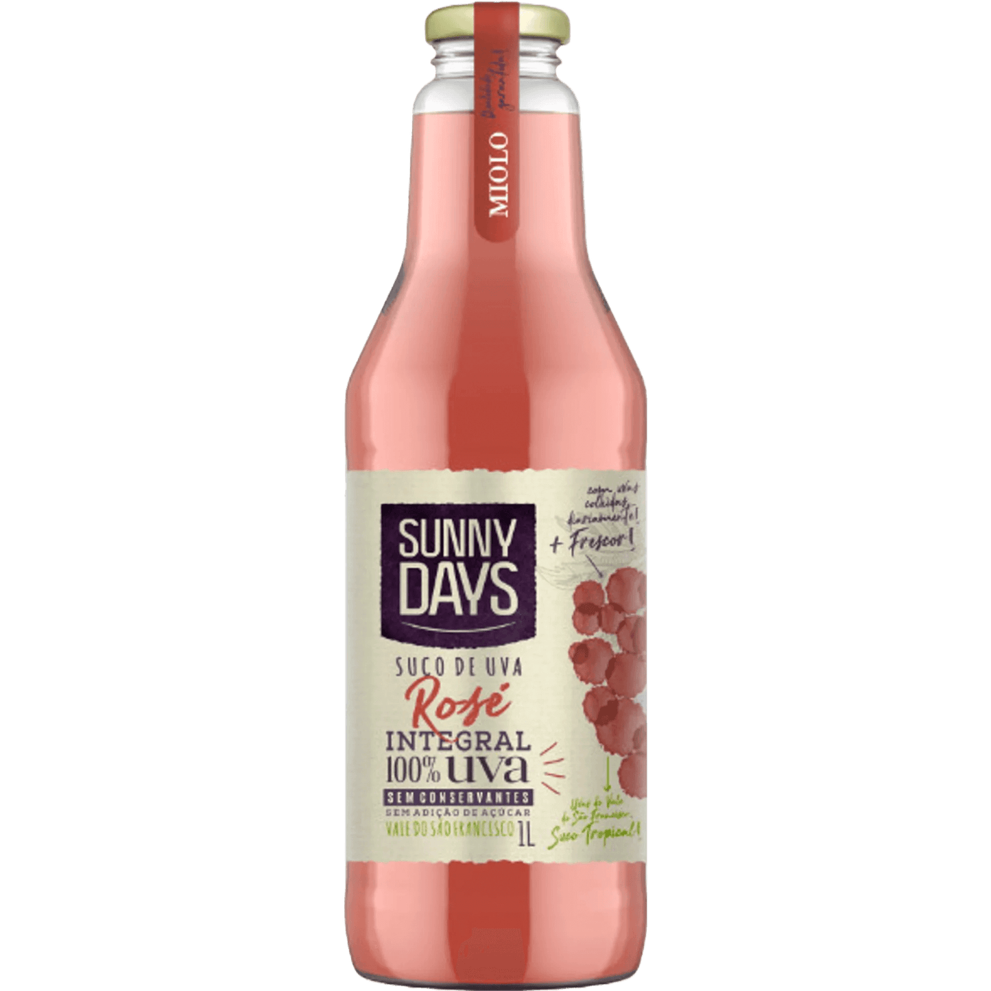 Miolo Sunny Days Suco de Uva Integral Rosé 1L - Miolo - Espumantes do Sul