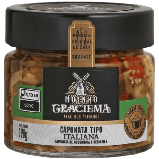Moinho Graciema Caponata Tipo Italiana 190g - Moinho Graciema - Espumantes do Sul