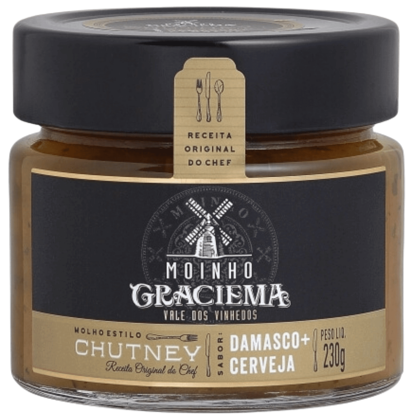 Moinho Graciema Clutney de Damasco e Cerveja 230g - Moinho Graciema - Espumantes do Sul